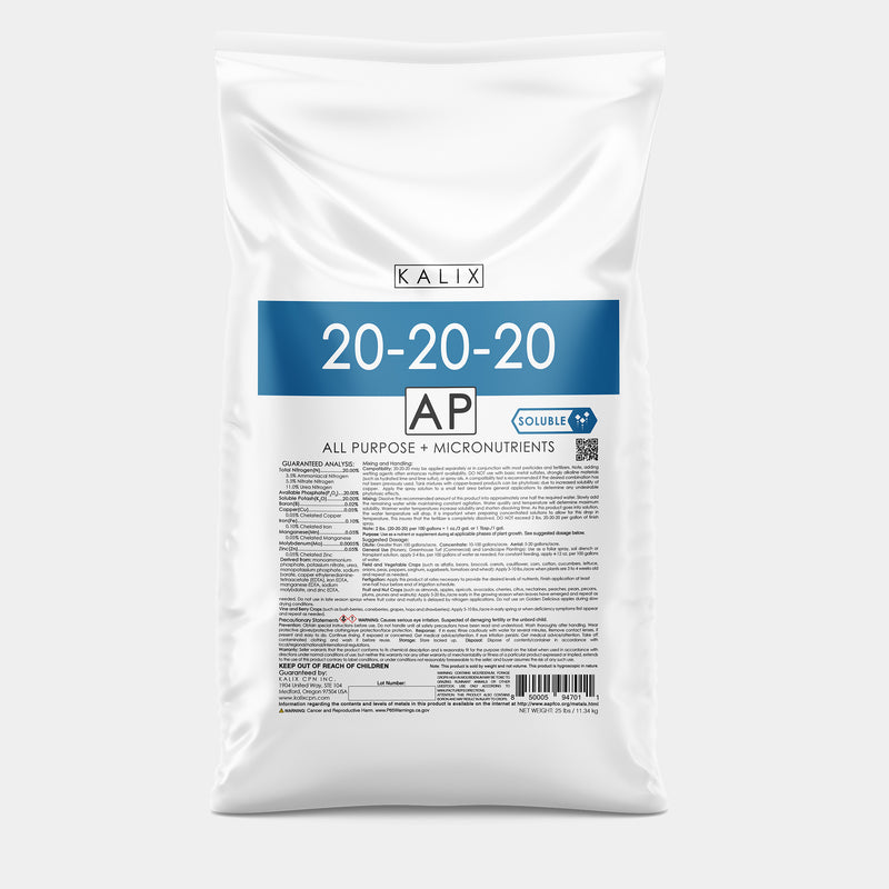 KALIX 20-20-20 Water-Soluble Plant Food – Balanced All-Purpose Fertilizer for Indoor & Outdoor Use